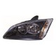 Ford Focus 2005-2008 Black Inner Halogen Head Lamp Unit Passenger Side